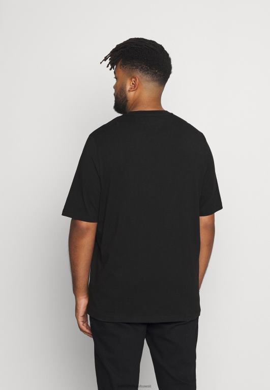 أسود Tommy Hilfiger تي شيرت بطبعة شريطية من شركة كورب 446446256