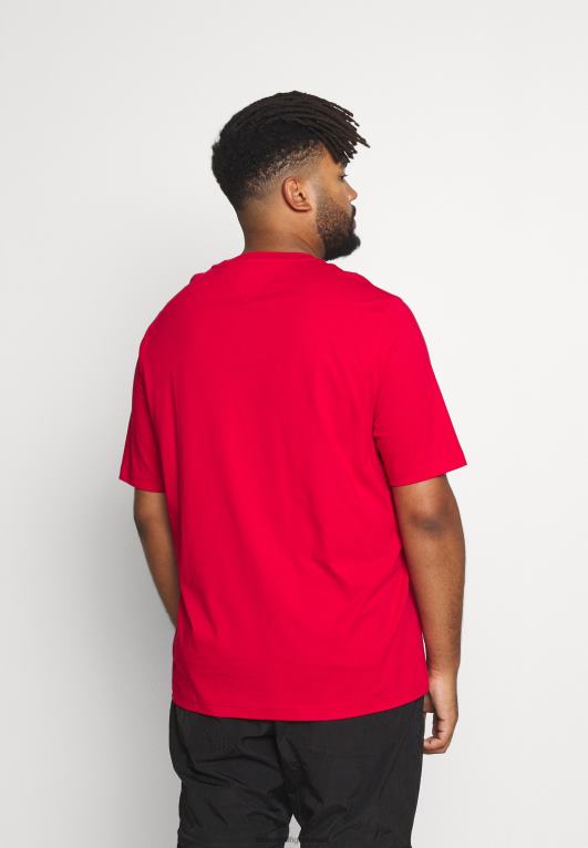 الأحمر الأساسي Tommy Hilfiger تي شيرت بطبعة شريطية من شركة كورب 446446257