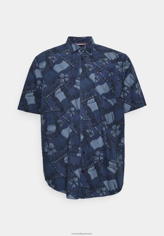 سماء الصحراء/متعددة Tommy Hilfiger قميص قميص العلم المتموج 446446260