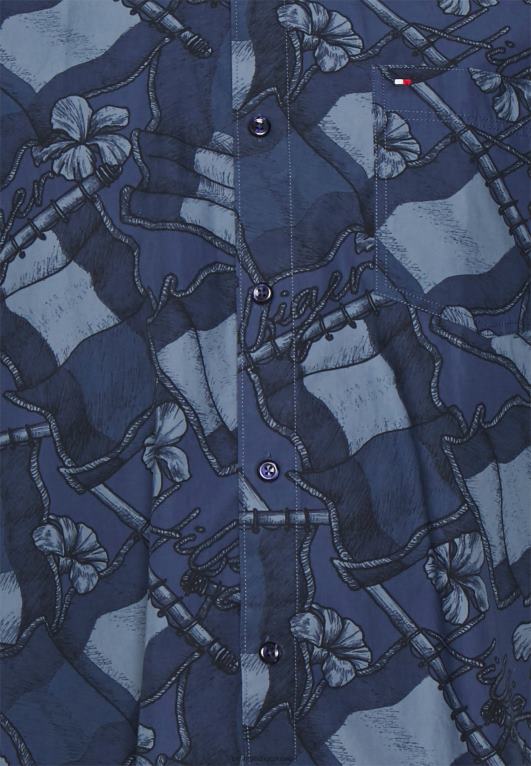 سماء الصحراء/متعددة Tommy Hilfiger قميص قميص العلم المتموج 446446260