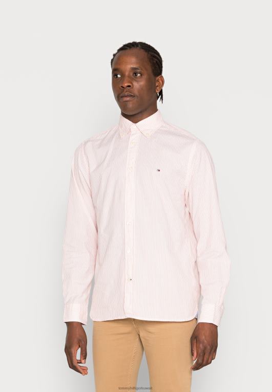 خوخ غروب الشمس/متعدد Tommy Hilfiger قميص البوبلين الناعم الطبيعي 446446264