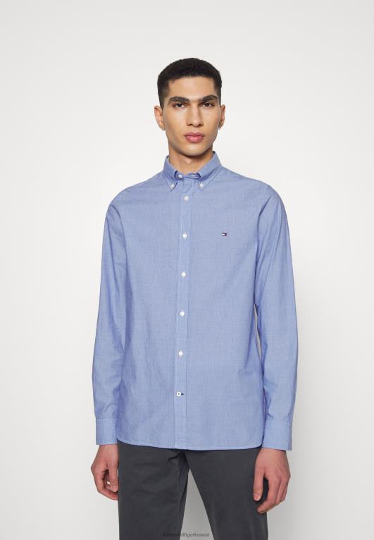 كوبنهاجن أزرق/متعدد Tommy Hilfiger قميص قميص صغير ناعم طبيعي 446446266