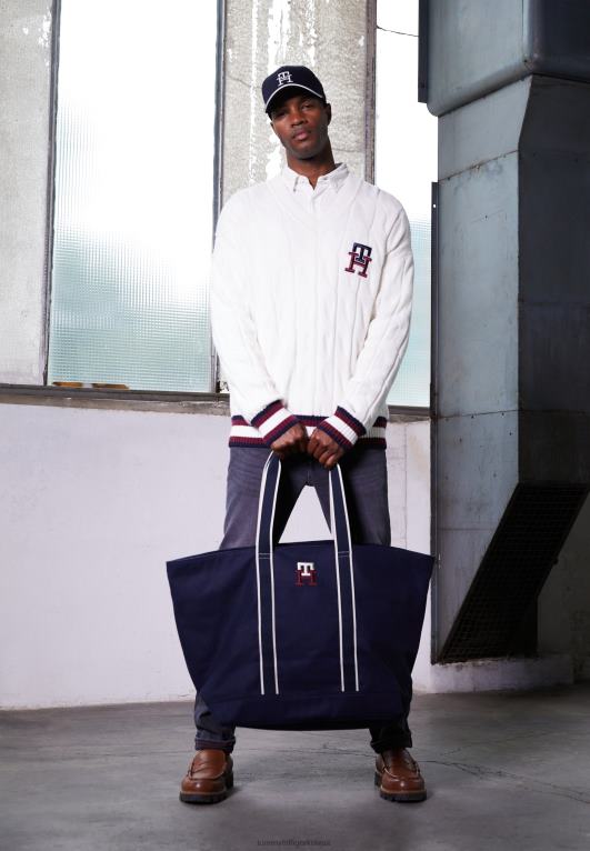 الفضاء الأزرق Tommy Hilfiger حقيبة حمل كبيرة الحجم جديدة 446446268