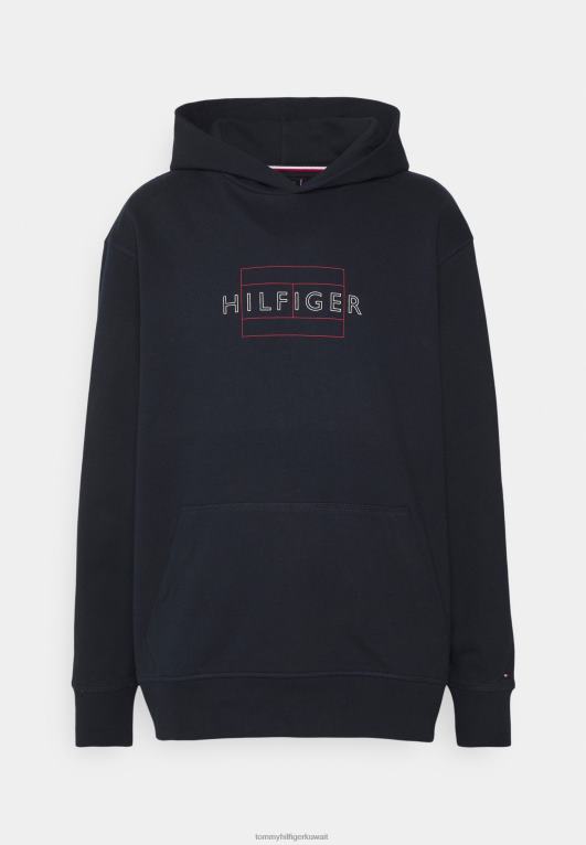 سماء الصحراء Tommy Hilfiger البلوز هودي العلم الخطي 446446275