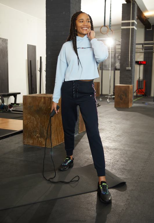 أزرق منسم Tommy Hilfiger هوديي برسومات عادية 446446283