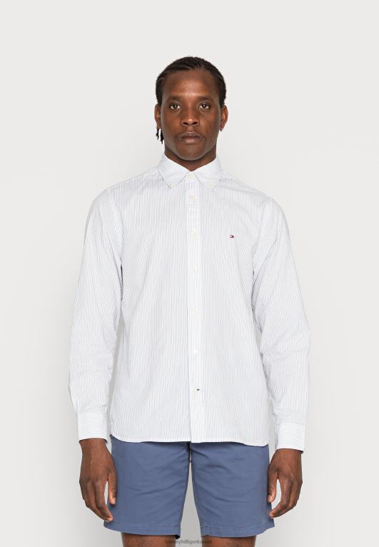 أزرق منسم/متعدد Tommy Hilfiger قميص البوبلين الناعم الطبيعي 446446294