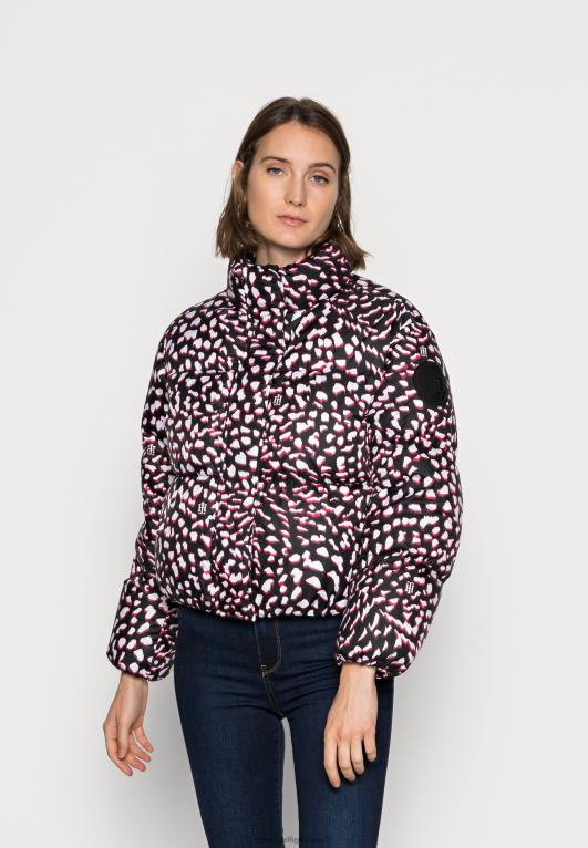 أحمر / أبيض / أسود Tommy Hilfiger سترة منتفخة مطبوعة أسفل سترة 446446298