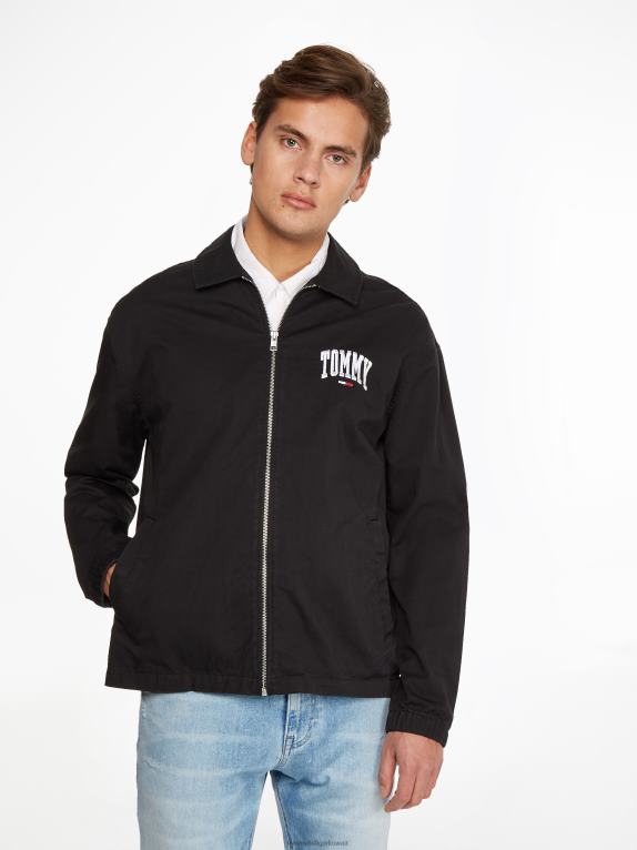 أسود Tommy Hilfiger سترة مطرزة من القطن العضوي بسحاب 44644630