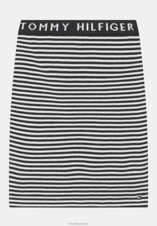 سماء الصحراء/الأبيض القديم Tommy Hilfiger تنورة قصيرة ذات علامة تجارية 446446356