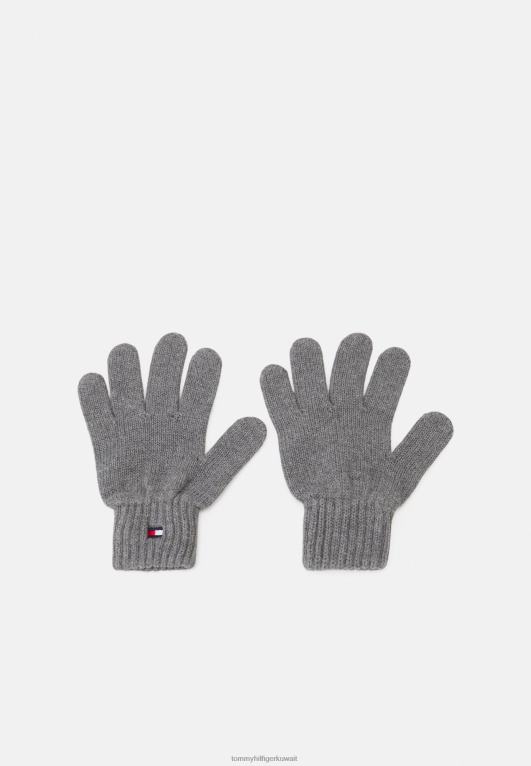 هيذر رمادي فاتح Tommy Hilfiger قفازات العلم للجنسين 446446364