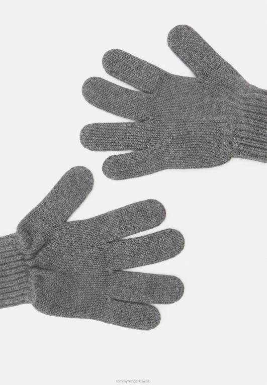 هيذر رمادي فاتح Tommy Hilfiger قفازات العلم للجنسين 446446364
