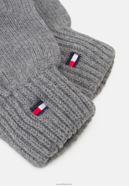هيذر رمادي فاتح Tommy Hilfiger قفازات العلم للجنسين 446446364