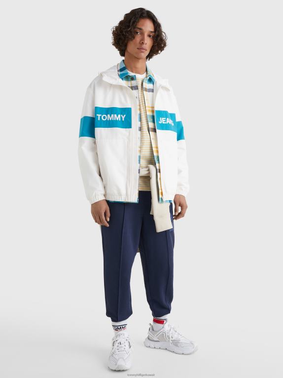 الأبيض القديم Tommy Hilfiger سترة مطرزة بشعار ملون 44644638