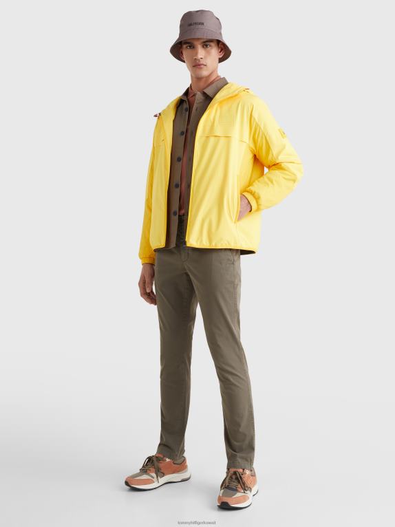 أصفر دافئ Tommy Hilfiger سترة بغطاء رأس بشعار التكنولوجيا 44644642