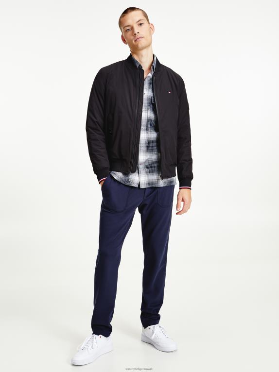 أسود Tommy Hilfiger رقعة شعار الماركة 44644644