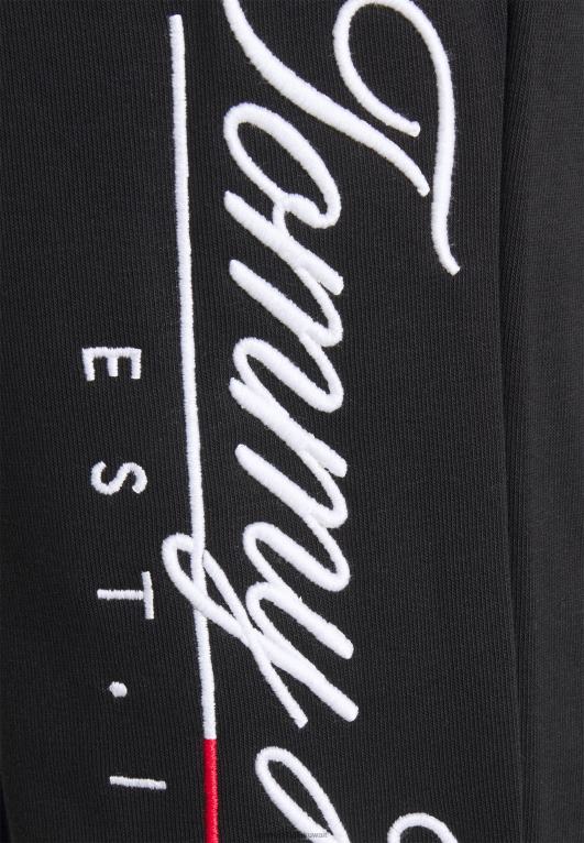 أسود Tommy Hilfiger قيعان بدلة رياضية للجنسين بتطريز نصي 446446457
