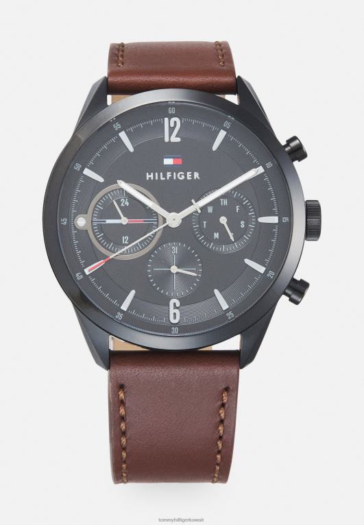 بني/أسود Tommy Hilfiger ساعة ماثيو كرونوغراف 446446481