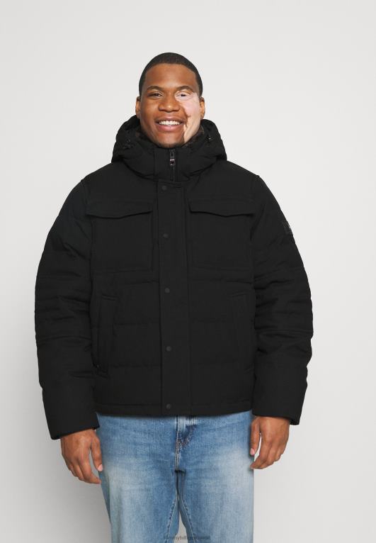 أسود Tommy Hilfiger سترة روكي الخفيفة 446446482