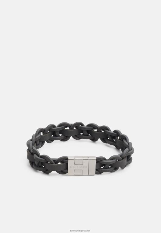 رمادي/فضي اللون Tommy Hilfiger سوار عائلي مضفر مغناطيسي 446446491