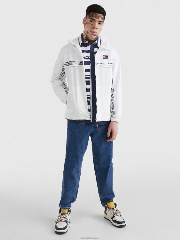 أبيض Tommy Hilfiger سترة واقية بشريط شعار شيكاغو 44644649
