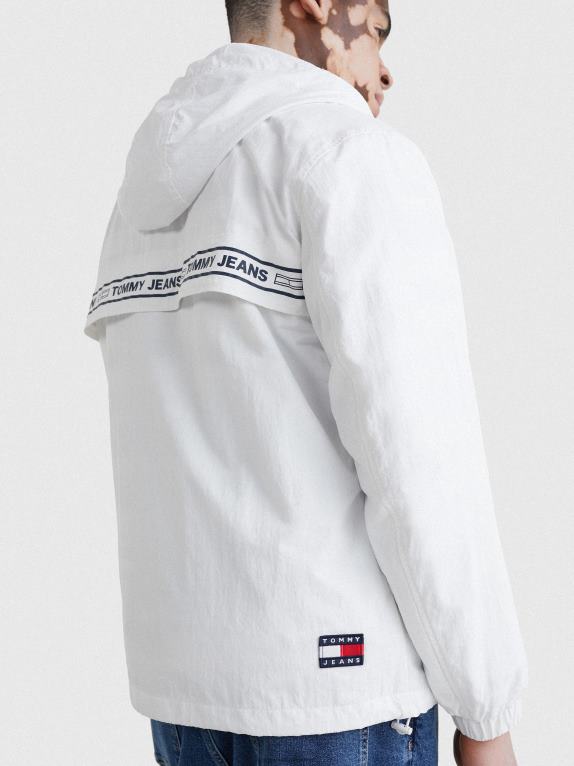 أبيض Tommy Hilfiger سترة واقية بشريط شعار شيكاغو 44644649