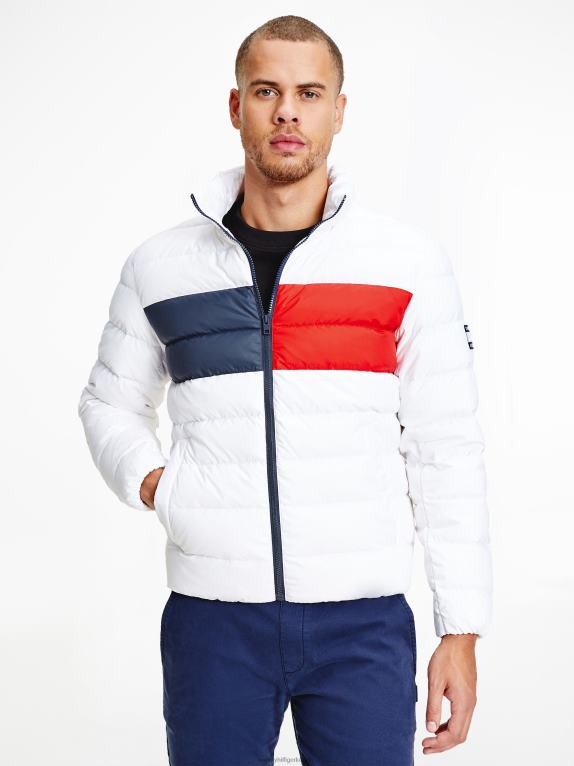 أبيض Tommy Hilfiger سترة أسفل العلم الأساسي 44644652