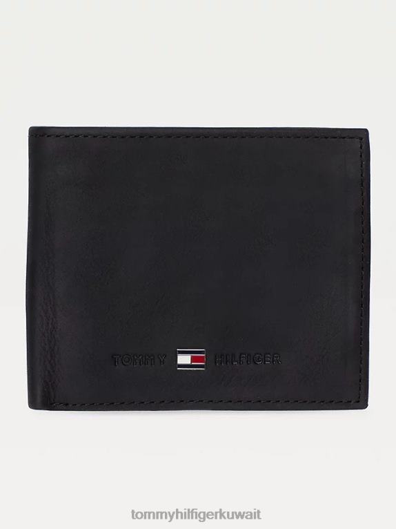 أسود Tommy Hilfiger محفظة جونسون الصغيرة باللون الأسود 446446549