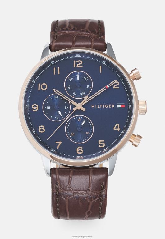 بني/ذهبي وردي/أزرق Tommy Hilfiger ساعة ليونارد كرونوغراف 446446567