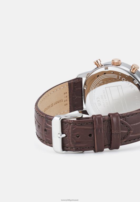 بني/ذهبي وردي/أزرق Tommy Hilfiger ساعة ليونارد كرونوغراف 446446567
