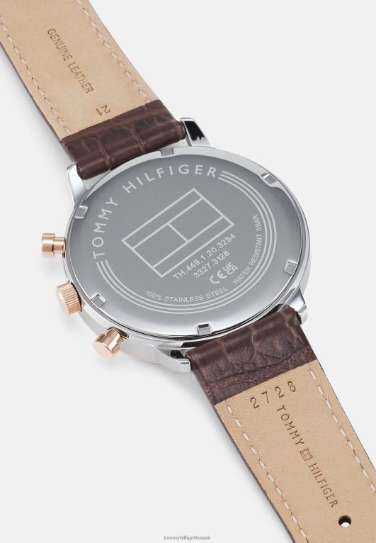 بني/ذهبي وردي/أزرق Tommy Hilfiger ساعة ليونارد كرونوغراف 446446567