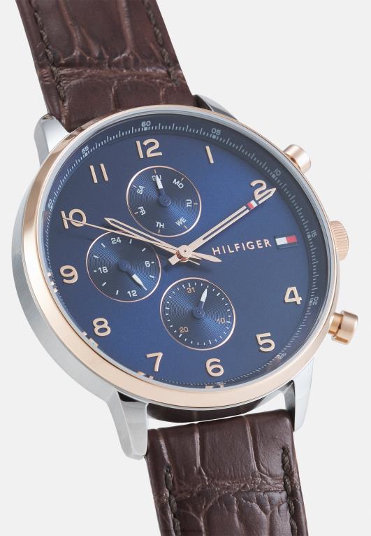 بني/ذهبي وردي/أزرق Tommy Hilfiger ساعة ليونارد كرونوغراف 446446567