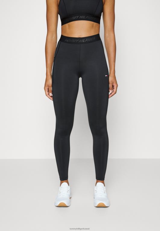 أسود Tommy Hilfiger طماق يغطي الرجل الشريط نغمي الأساسية 446446569