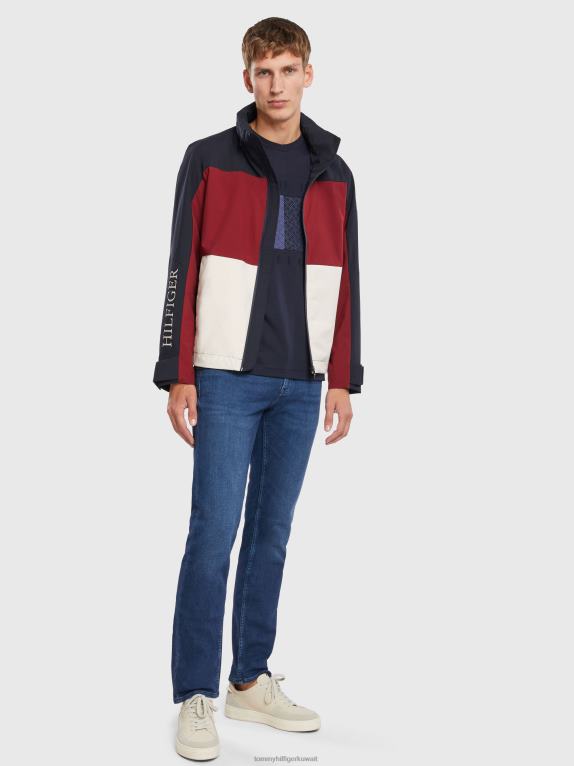 كتلة ألوان سماء الصحراء Tommy Hilfiger سترة واقية خفيفة الوزن بألوان الشراع 44644658