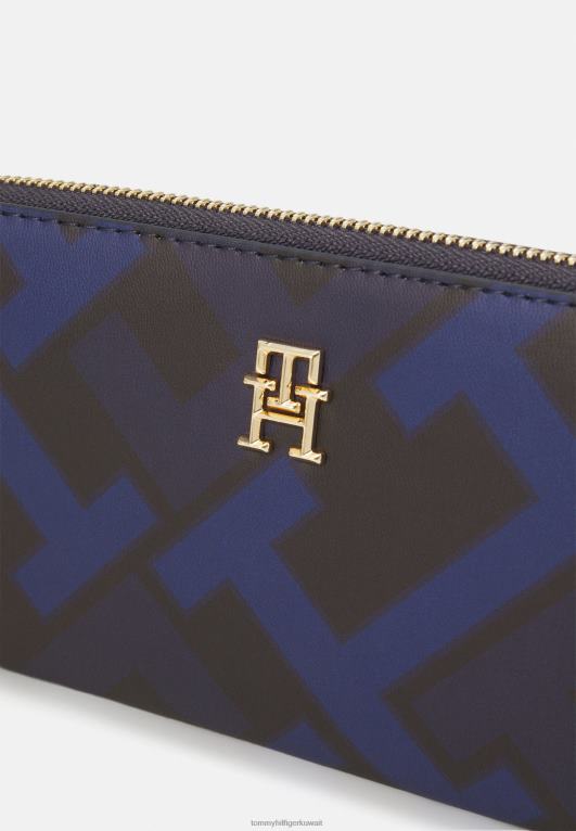 مزيج الفضاء الأزرق Tommy Hilfiger محفظة مونوغرام مميزة 446446598