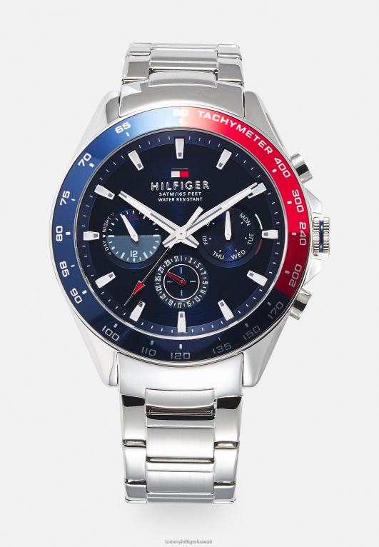 فضي اللون / أزرق / أحمر Tommy Hilfiger ساعة اوين 446446616
