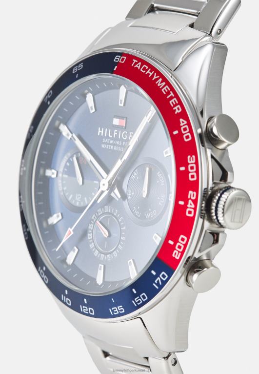 فضي اللون / أزرق / أحمر Tommy Hilfiger ساعة اوين 446446616