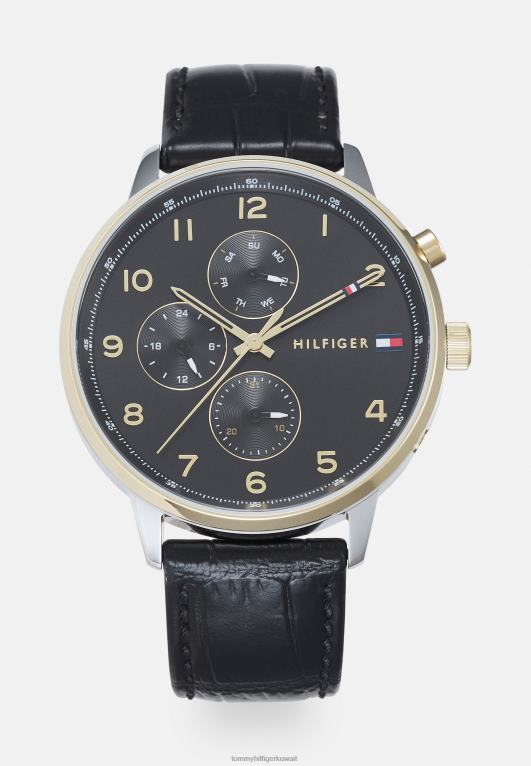 أسود/ذهبي اللون/فضي اللون Tommy Hilfiger ساعة ليونارد كرونوغراف 446446648