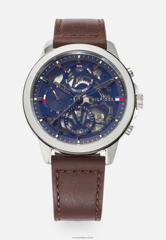 بني/فضي/أزرق Tommy Hilfiger ساعة هنري 446446652