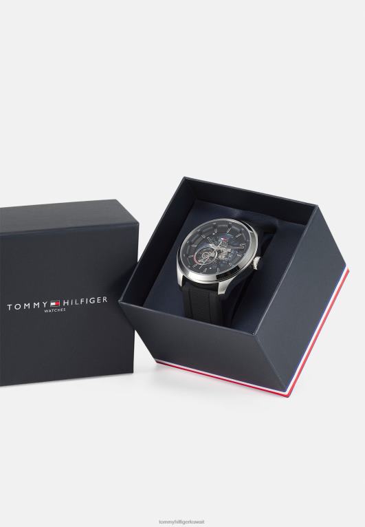 أسود/فضي اللون Tommy Hilfiger ساعة أوليفر 446446671