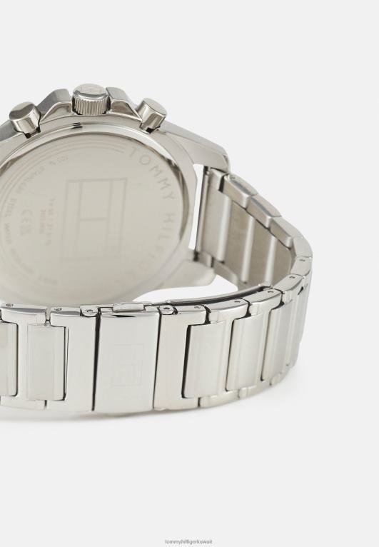 فضي اللون/أسود Tommy Hilfiger ساعة ميسون كرونوغراف 446446675