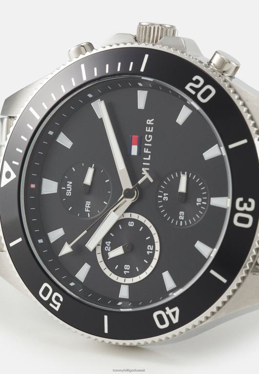 فضي اللون/أسود Tommy Hilfiger ساعة لارسون 446446684