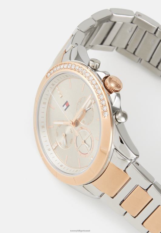 لون فضي/لون ذهبي وردي Tommy Hilfiger ساعة كينيدي كرونوغراف 446446693