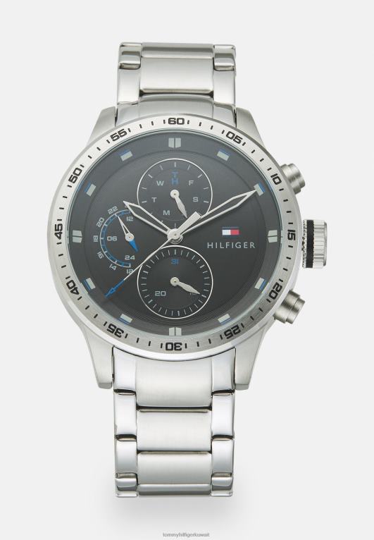 فضي اللون/أسود Tommy Hilfiger ساعة ترينت 446446705