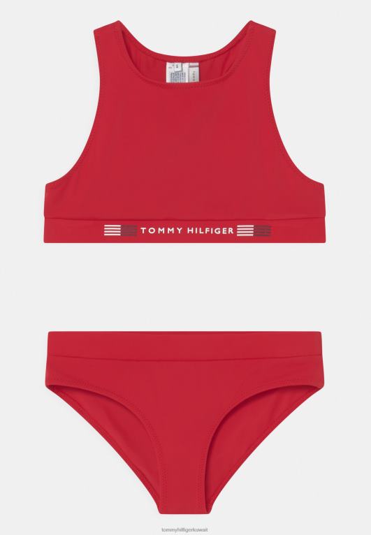 الأحمر الأساسي Tommy Hilfiger مجموعة بيكيني أعلى المحاصيل 446446719