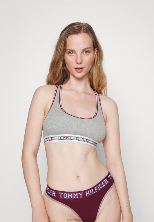 هيذر رمادي فاتح Tommy Hilfiger حمالة صدر غير مبطنة 446446752