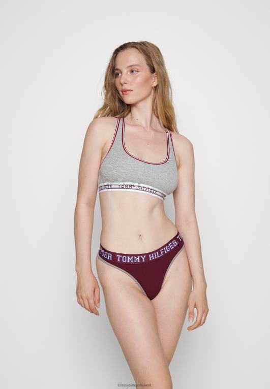 هيذر رمادي فاتح Tommy Hilfiger حمالة صدر غير مبطنة 446446752