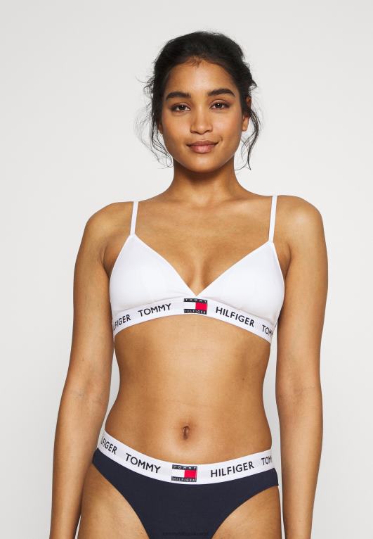 الأبيض الكلاسيكي Tommy Hilfiger حمالة صدر مثلثة مبطنة 446446758