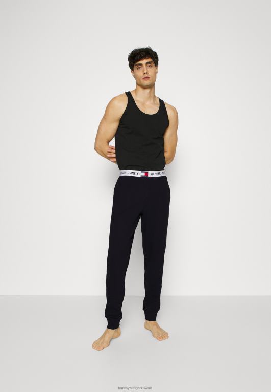 أسود Tommy Hilfiger السراويل بيجامة قيعان 446446764