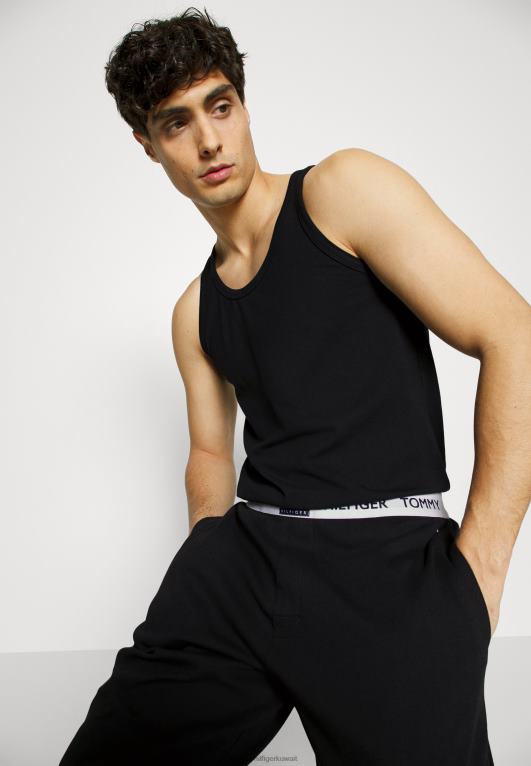 أسود Tommy Hilfiger السراويل بيجامة قيعان 446446764