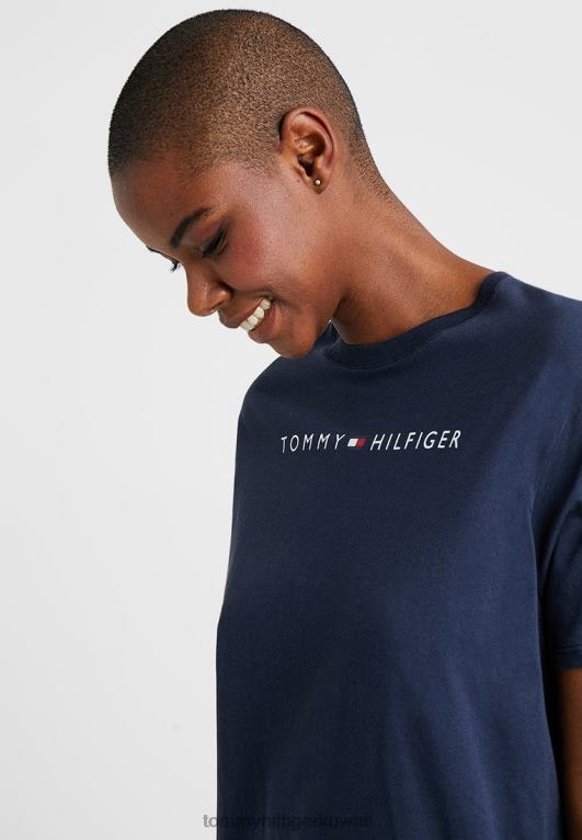 السترة البحرية Tommy Hilfiger فستان نصف كم ثوب النوم 446446765